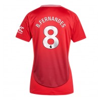 Maglia Calcio Manchester United Bruno Fernandes #8 Prima Divisa Donna 2024-25 Manica Corta